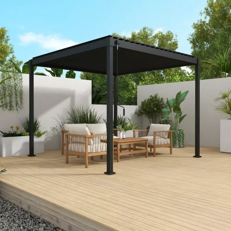 Aluminiowa Pergola Z Żaluzjowym Dachem