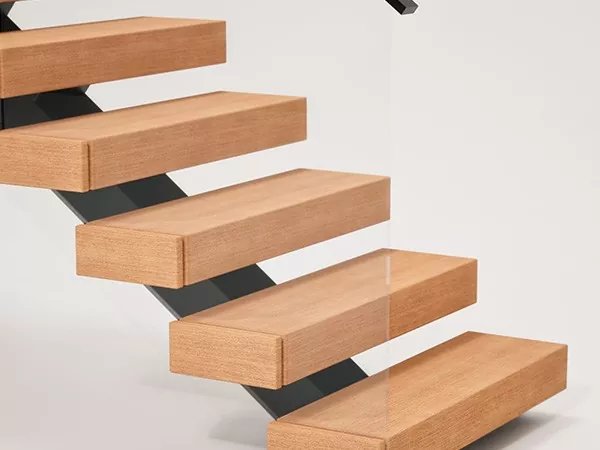 Glass Railing for Mono Stringer Stairs