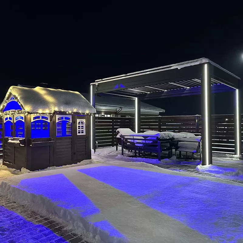 Pergola aluminiowa obciążona śniegiem