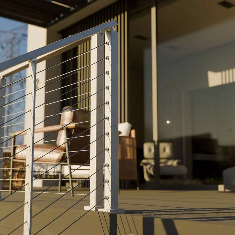 Poręcz kablowa ze stali nierdzewnej